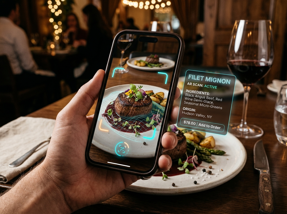 Fine dining 3D AR steak scan